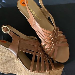 No Box Franco Sarto Brown 9 1/2 wedge Sandal